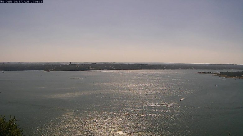 Lake Travis webcam, July 25, 2015 4:05 PM CT