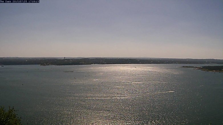 Lake Travis webcam, July 25, 2015 4:15 PM CT