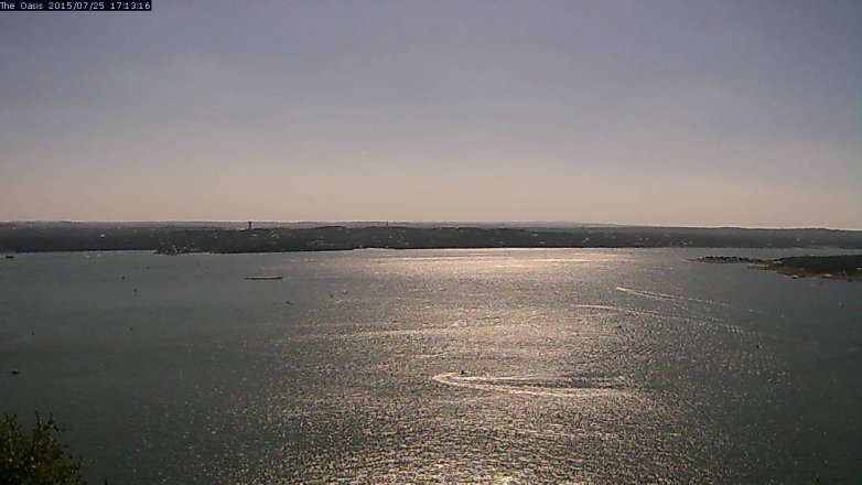 Lake Travis webcam, July 25, 2015 4:20 PM CT