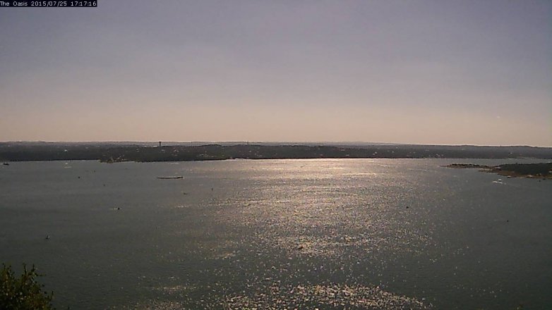 Lake Travis webcam, July 25, 2015 4:25 PM CT