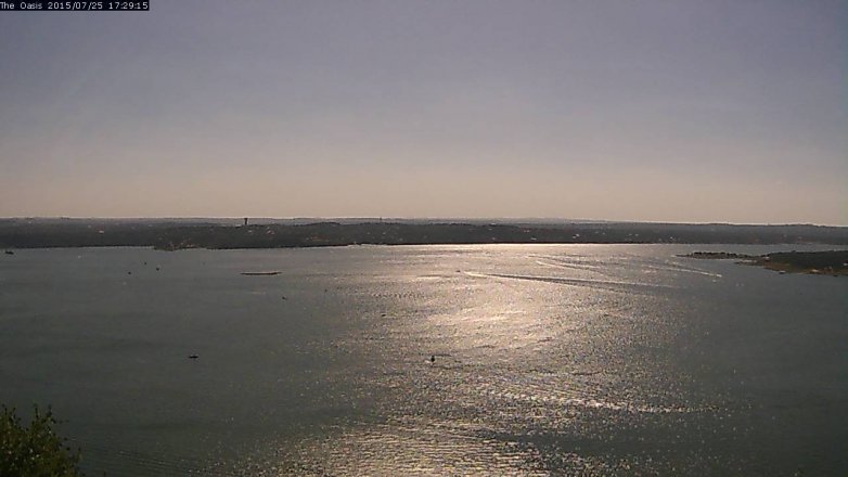 Lake Travis webcam, July 25, 2015 4:35 PM CT
