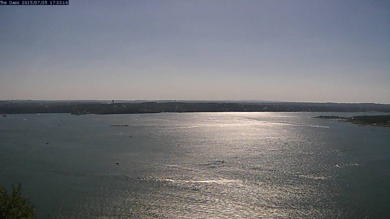 Lake Travis webcam, July 25, 2015 4:40 PM CT