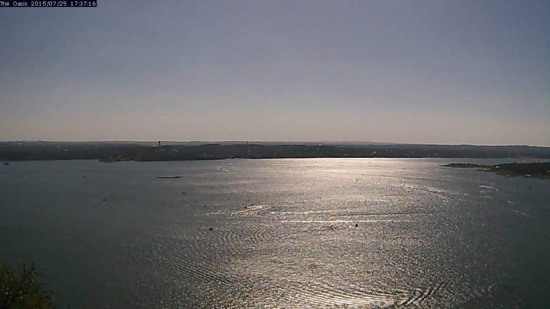 Lake Travis webcam, July 25, 2015 4:45 PM CT