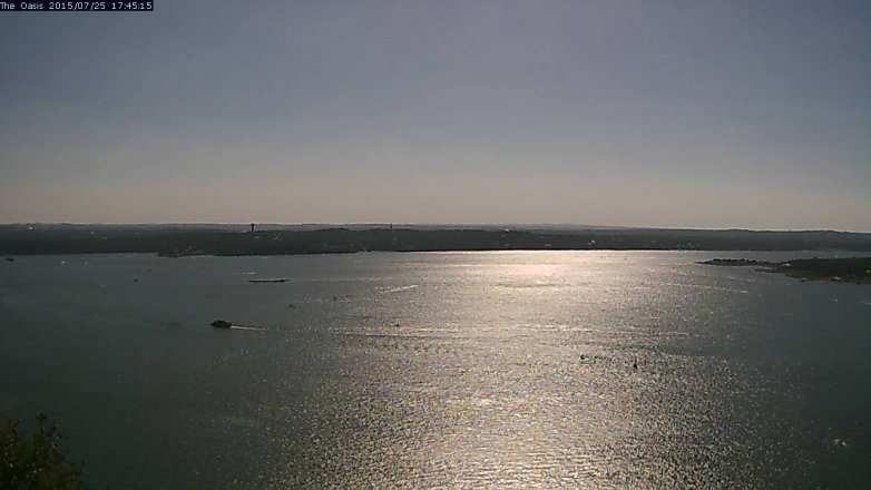 Lake Travis webcam, July 25, 2015 4:50 PM CT