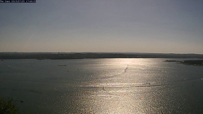 Lake Travis webcam, July 25, 2015 4:55 PM CT