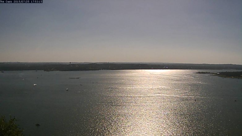 Lake Travis webcam, July 25, 2015 5:00 PM CT