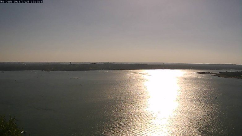 Lake Travis webcam, July 25, 2015 5:20 PM CT