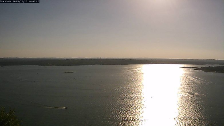 Lake Travis webcam, July 25, 2015 5:50 PM CT