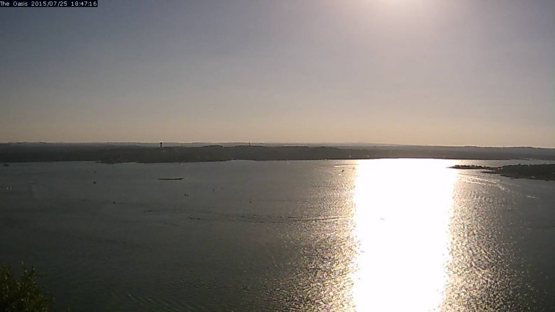 Lake Travis webcam, July 25, 2015 5:55 PM CT