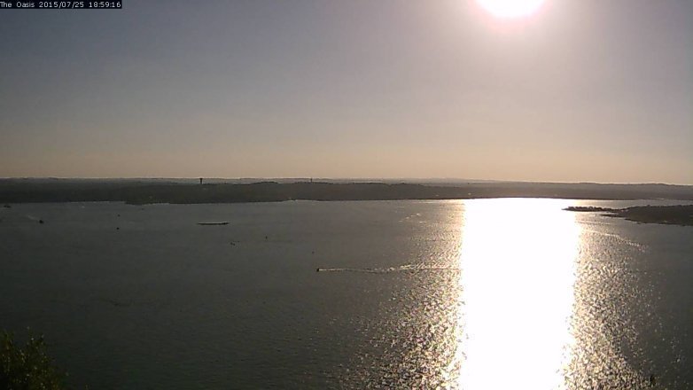 Lake Travis webcam, July 25, 2015 6:05 PM CT