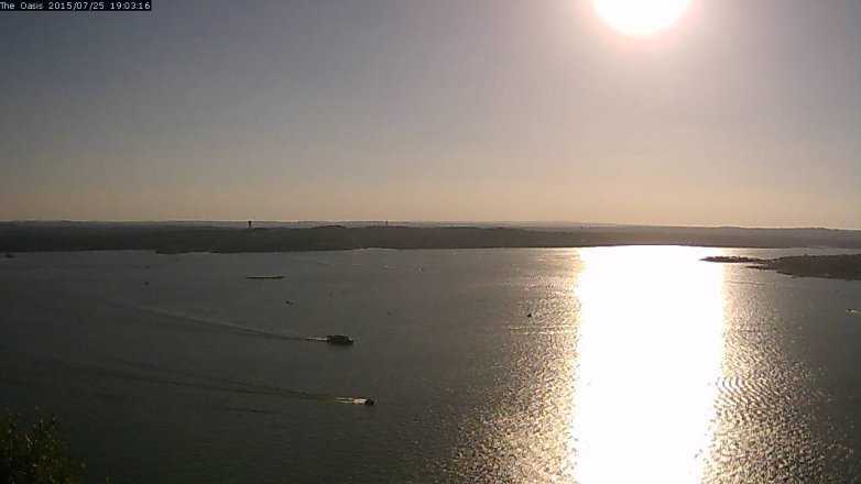 Lake Travis webcam, July 25, 2015 6:10 PM CT