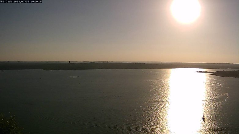 Lake Travis webcam, July 25, 2015 6:25 PM CT