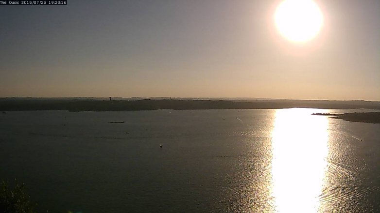 Lake Travis webcam, July 25, 2015 6:30 PM CT
