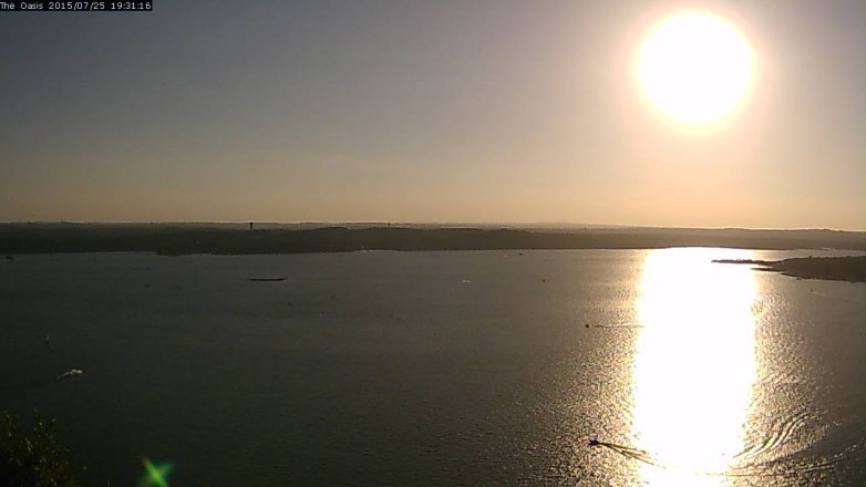 Lake Travis webcam, July 25, 2015 6:35 PM CT