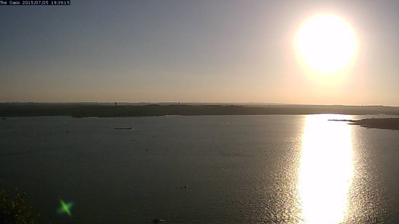 Lake Travis webcam, July 25, 2015 6:45 PM CT