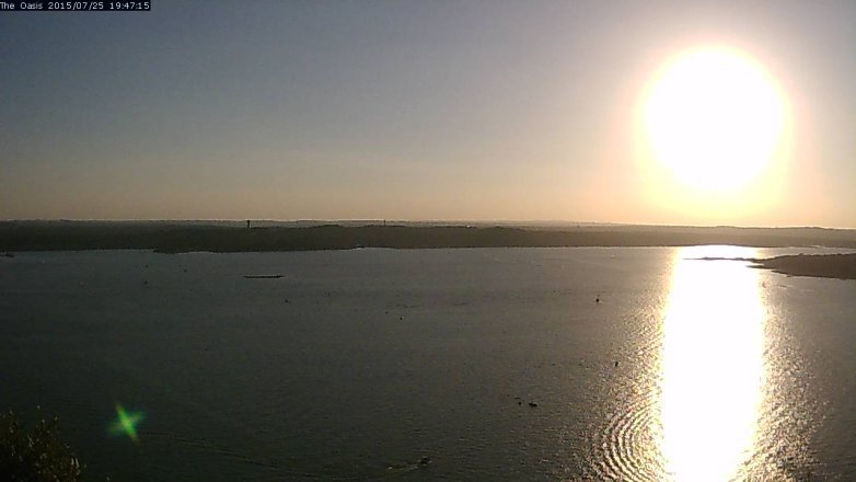 Lake Travis webcam, July 25, 2015 6:55 PM CT