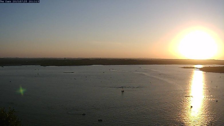 Lake Travis webcam, July 25, 2015 7:20 PM CT