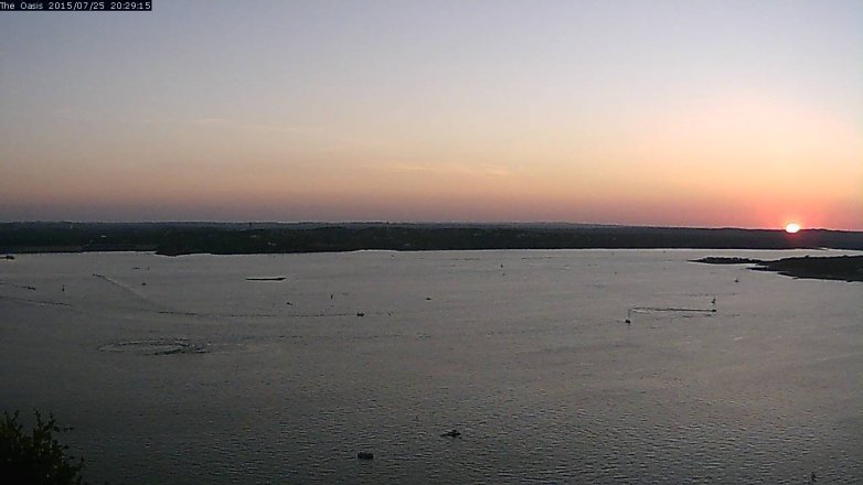 Lake Travis webcam, July 25, 2015 7:35 PM CT