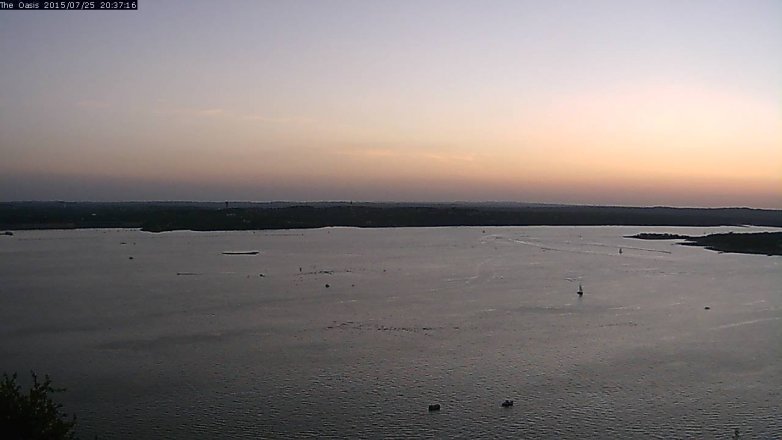 Lake Travis webcam, July 25, 2015 7:45 PM CT