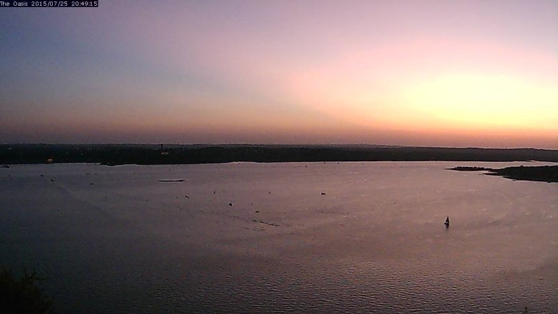 Lake Travis webcam, July 25, 2015 7:55 PM CT