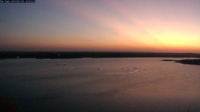Lake Travis webcam, July 25, 2015 8:00 PM CT