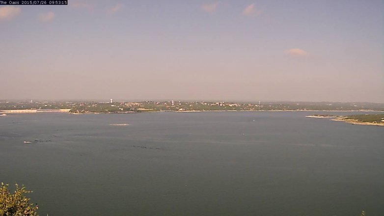 Lake Travis webcam, July 26, 2015 9:00 AM CT