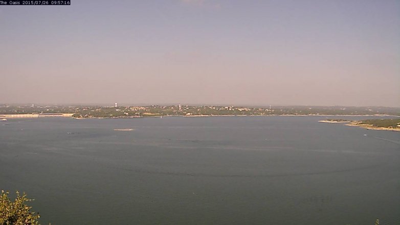Lake Travis webcam, July 26, 2015 9:05 AM CT