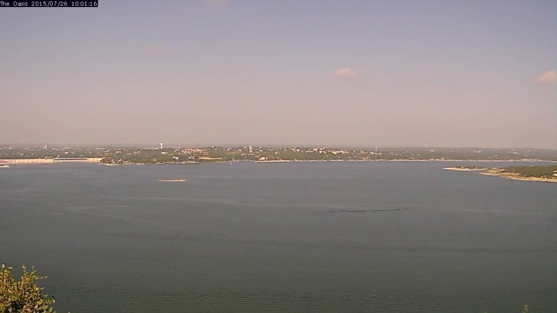 Lake Travis webcam, July 26, 2015 9:10 AM CT