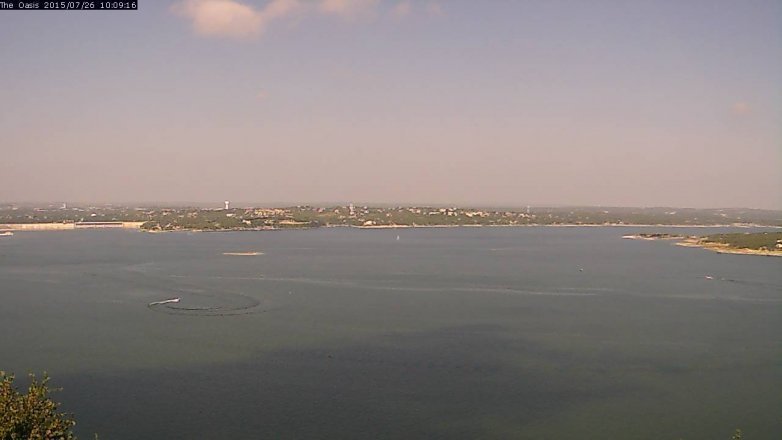 Lake Travis webcam, July 26, 2015 9:15 AM CT