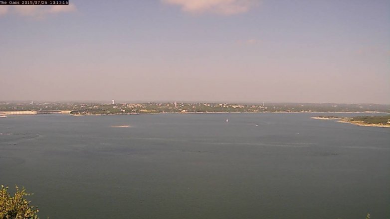 Lake Travis webcam, July 26, 2015 9:20 AM CT