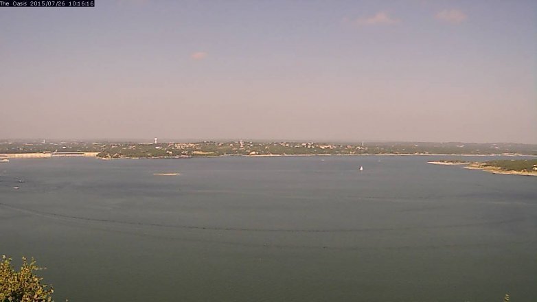 Lake Travis webcam, July 26, 2015 9:25 AM CT