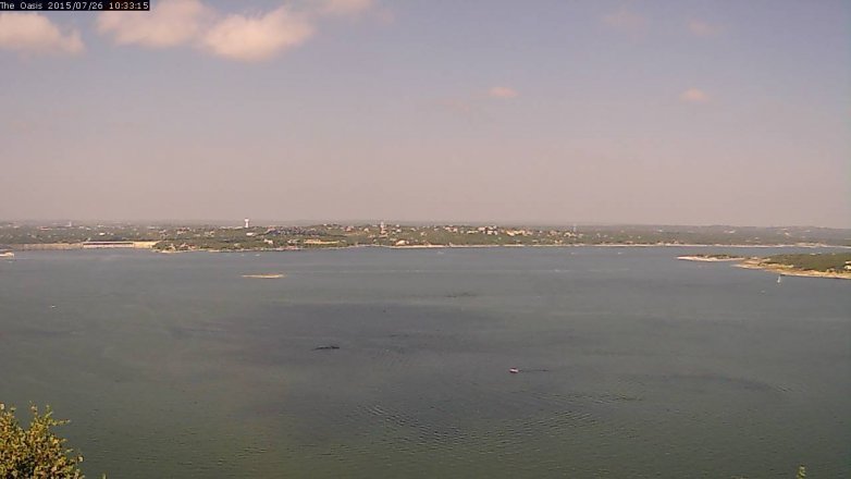 Lake Travis webcam, July 26, 2015 9:40 AM CT