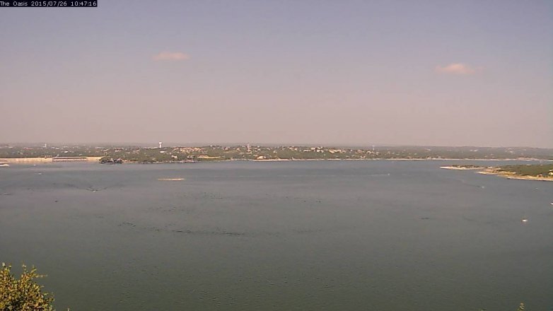 Lake Travis webcam, July 26, 2015 9:55 AM CT