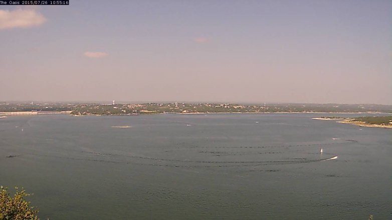 Lake Travis webcam, July 26, 2015 10:05 AM CT