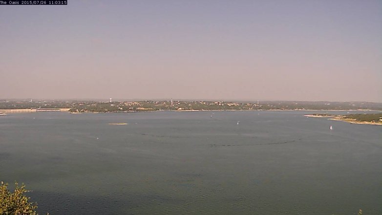 Lake Travis webcam, July 26, 2015 10:10 AM CT
