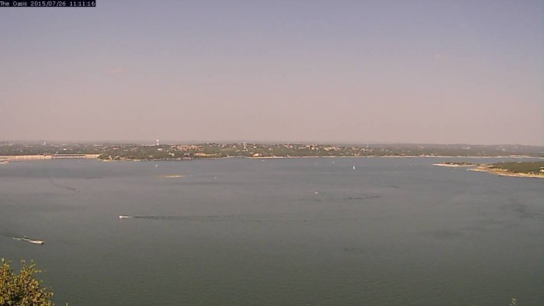 Lake Travis webcam, July 26, 2015 10:20 AM CT