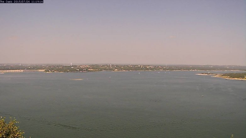 Lake Travis webcam, July 26, 2015 10:25 AM CT