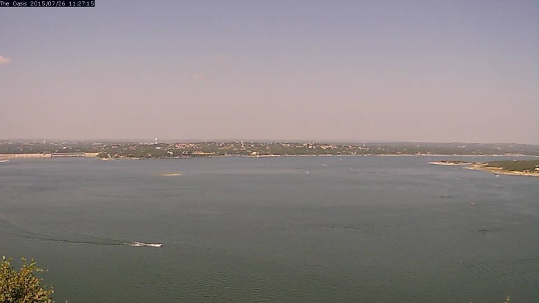 Lake Travis webcam, July 26, 2015 10:35 AM CT