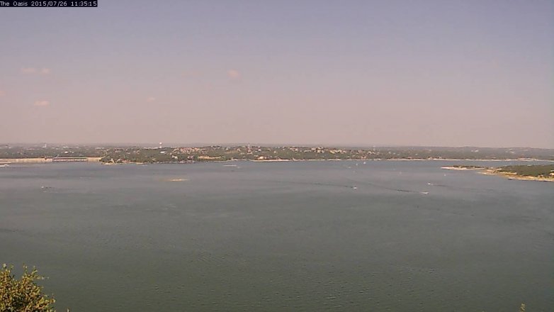 Lake Travis webcam, July 26, 2015 10:40 AM CT