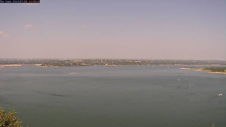 Lake Travis webcam, July 26, 2015 10:45 AM CT
