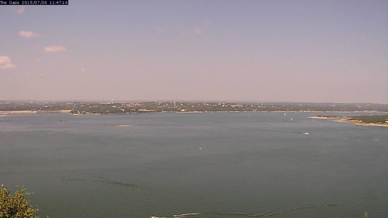 Lake Travis webcam, July 26, 2015 10:55 AM CT