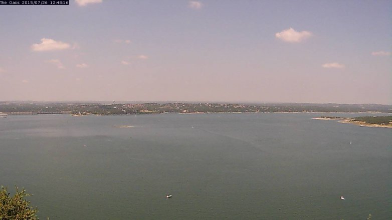 Lake Travis webcam, July 26, 2015 11:55 AM CT