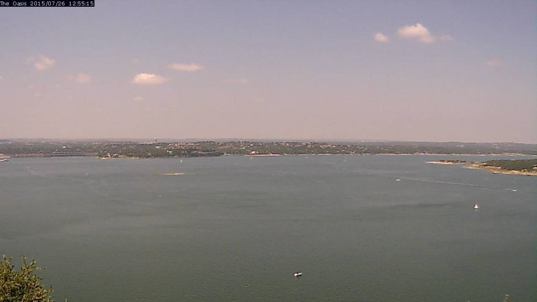 Lake Travis webcam, July 26, 2015 12:05 PM CT