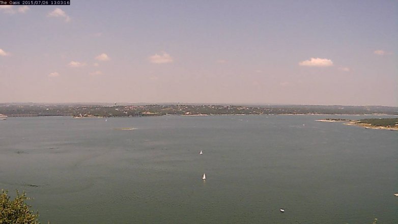 Lake Travis webcam, July 26, 2015 12:10 PM CT