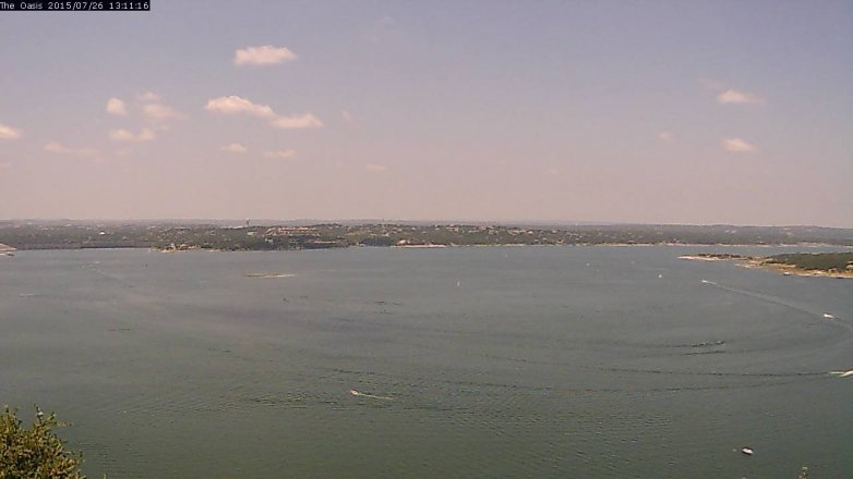 Lake Travis webcam, July 26, 2015 12:15 PM CT