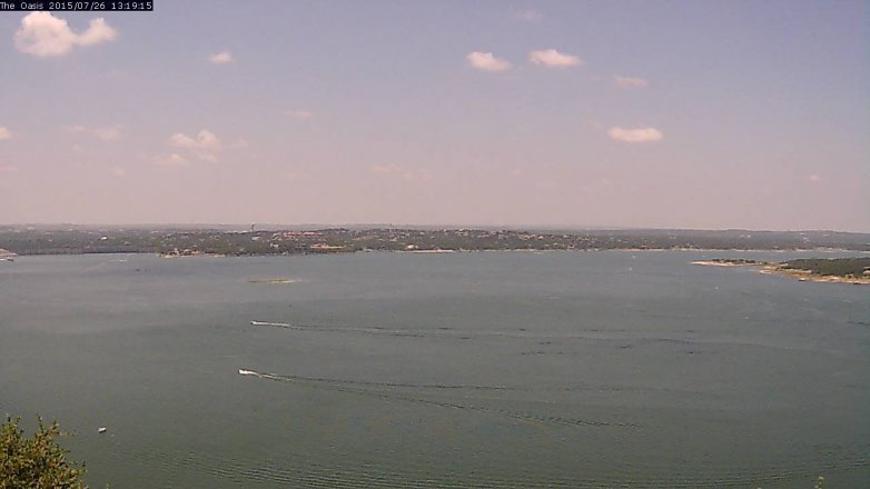 Lake Travis webcam, July 26, 2015 12:25 PM CT