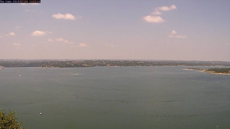 Lake Travis webcam, July 26, 2015 12:30 PM CT