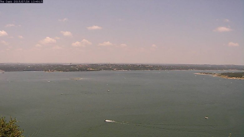 Lake Travis webcam, July 26, 2015 12:55 PM CT