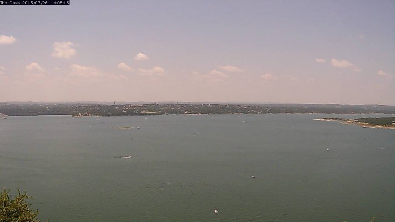 Lake Travis webcam, July 26, 2015 1:10 PM CT