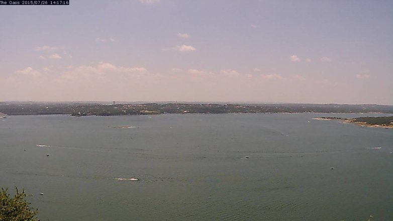Lake Travis webcam, July 26, 2015 1:25 PM CT